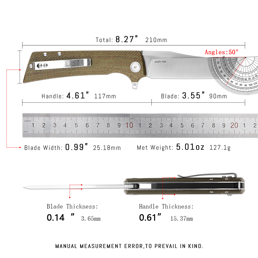 Shooziz XUN112 EDC Folding Kni - огляд і ціна Edc Carry Clip