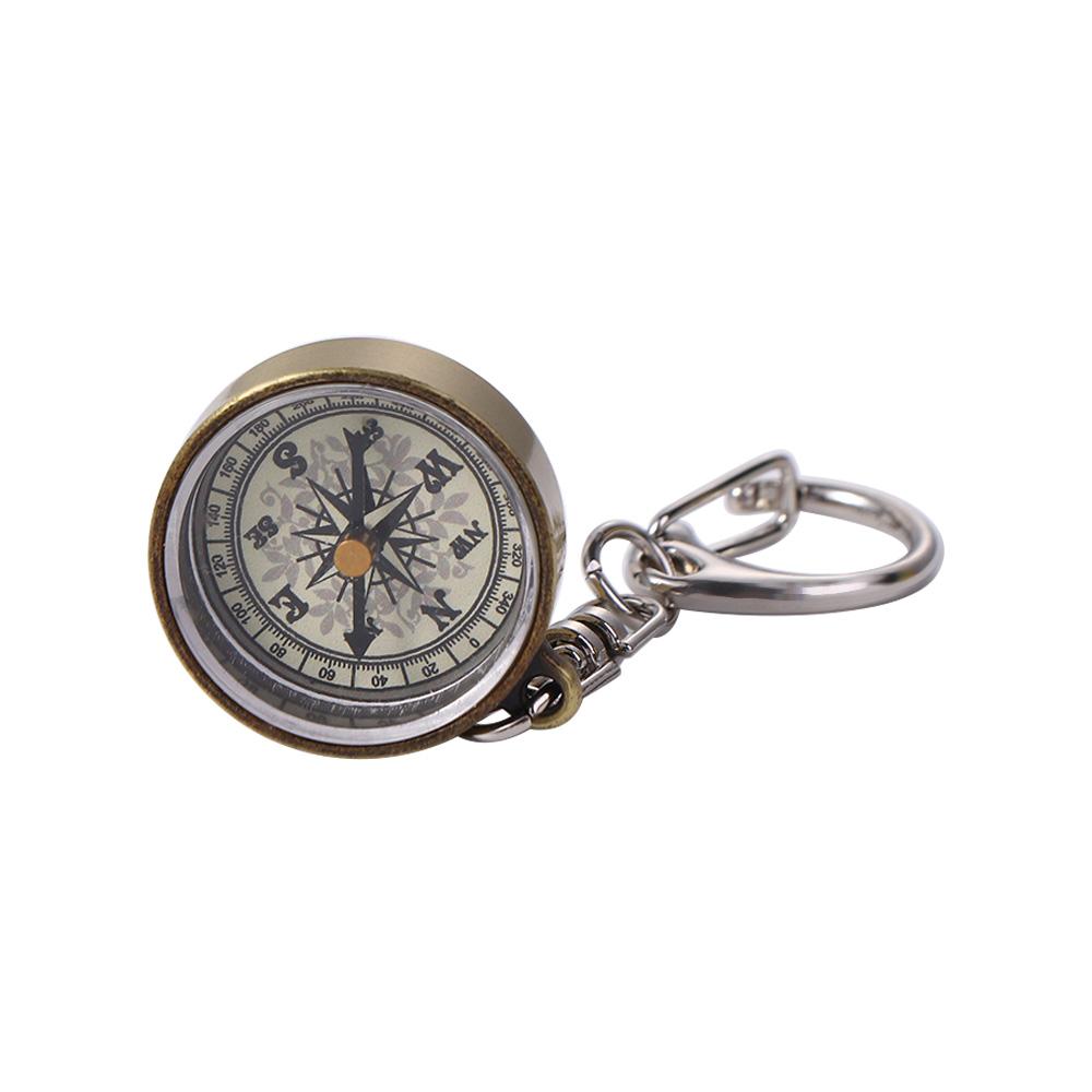 Gold Color Navigation Tools Po - огляд і ціна Compass Keychain Mini