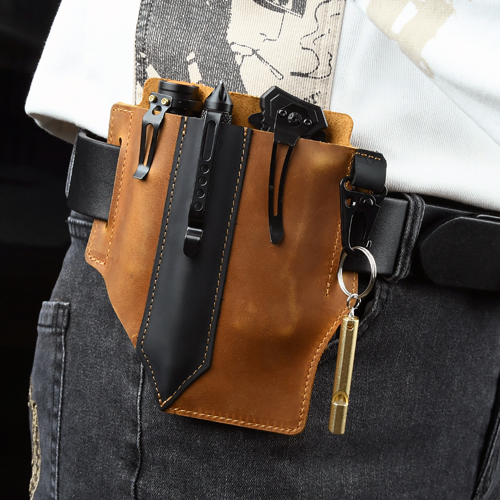 Men Travel Tactical Waist Bag  - огляд і ціна Leather Edc. Carry Pouch