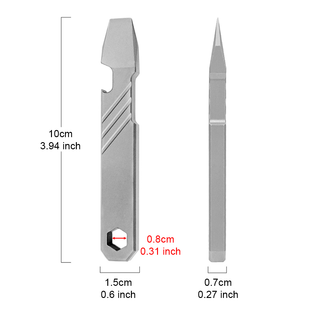 Titanium EDC Pry Bar Tool – 4” - огляд і ціна Micro Screwdriver Kit