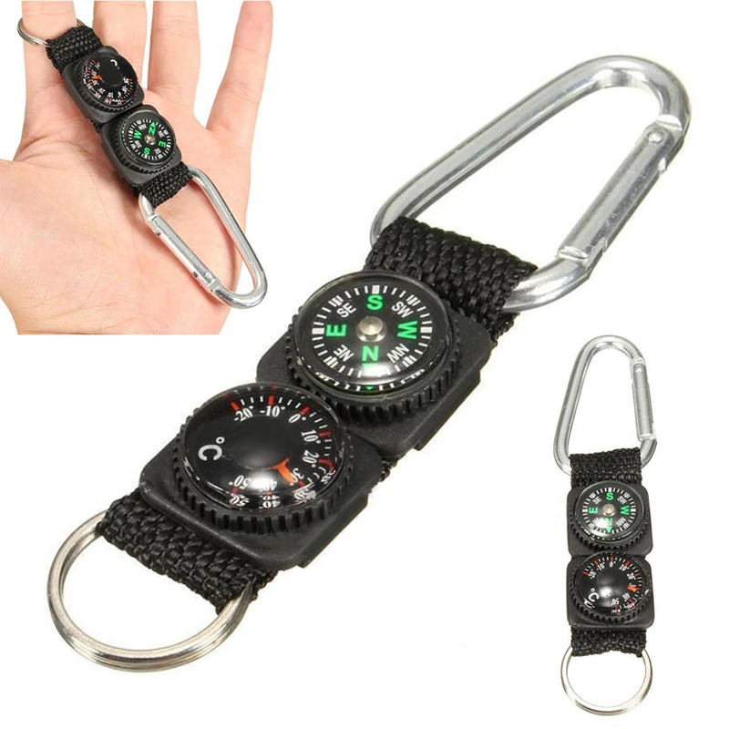 1pc Universal Multifunction 3  - огляд і ціна Compass Keychain Mini
