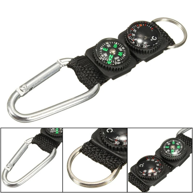 1pc Universal Multifunction 3  - огляд і ціна Compass Keychain Mini
