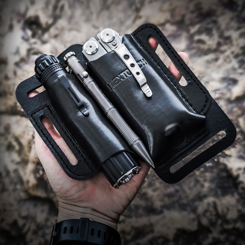 1PC. Leather EDC Pouch for Fla - огляд і ціна Leather Edc. Carry Pouch