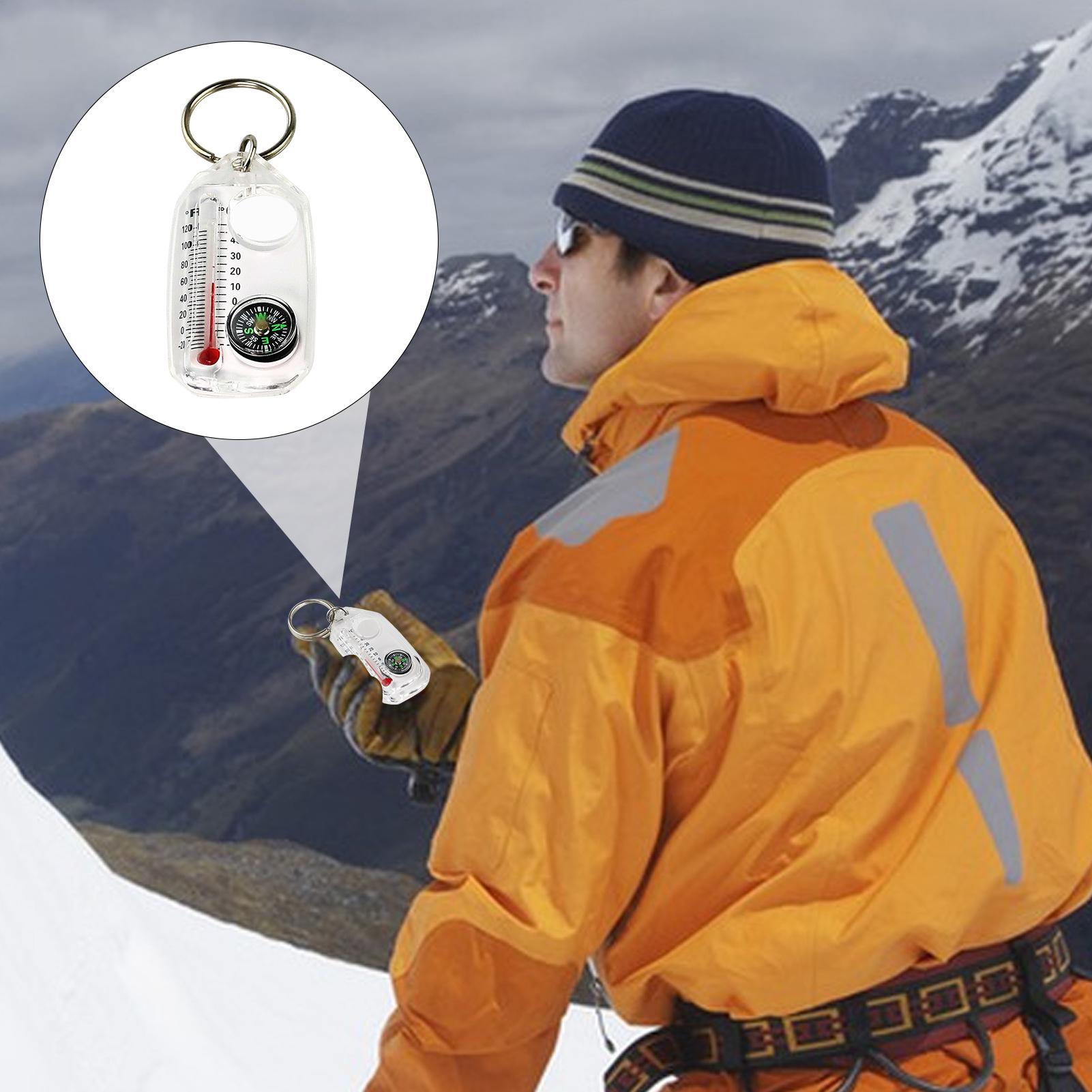 3in 1Pocket Survival Compass M - огляд і ціна Compass Keychain Mini