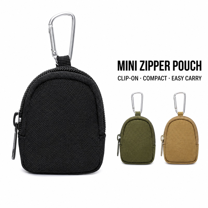 Mini Zipper Key Coin Pouch wit - огляд і ціна Edc Carry Coins