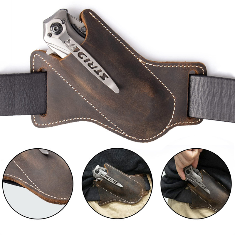 Leather Folding Knife Sheath,  - огляд і ціна Leather Edc. Carry Pouch
