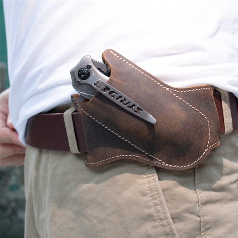 Leather Folding Knife Sheath,  - огляд і ціна Leather Edc. Carry Pouch