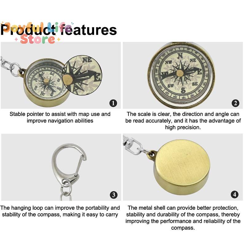 Hot Sale Climbing Equipment Ke - огляд і ціна Compass Keychain Mini