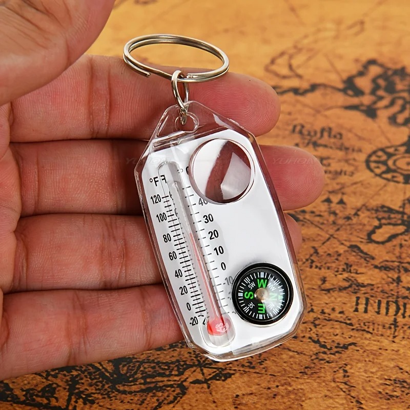 3 in 1 Keychain Compass Portab - огляд і ціна Compass Keychain Mini