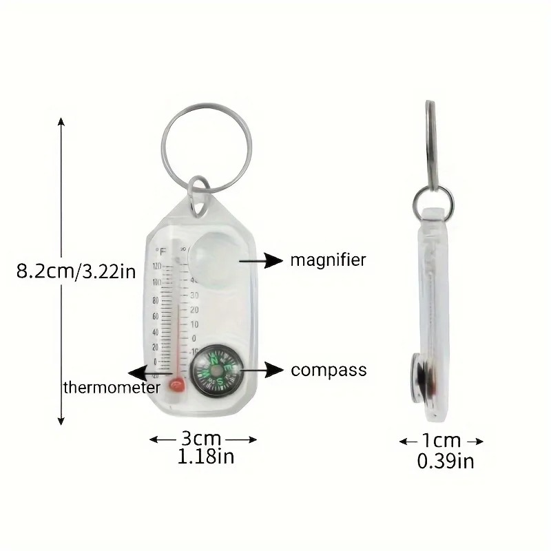 3 in 1 Keychain Compass Portab - огляд і ціна Compass Keychain Mini