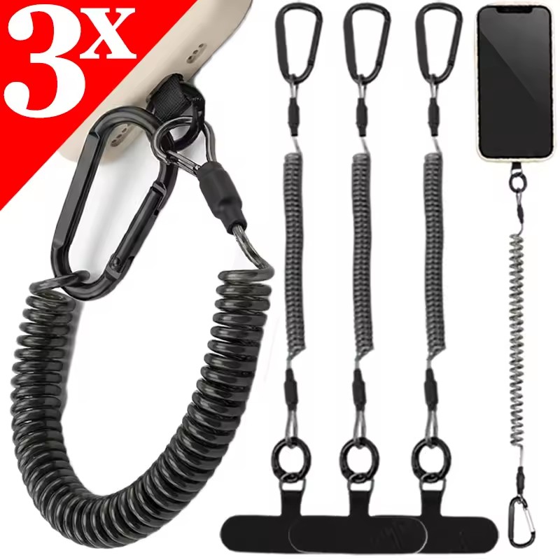 Anti Lost Flexible Phone Ropes - огляд і ціна Carabiner Keychain
