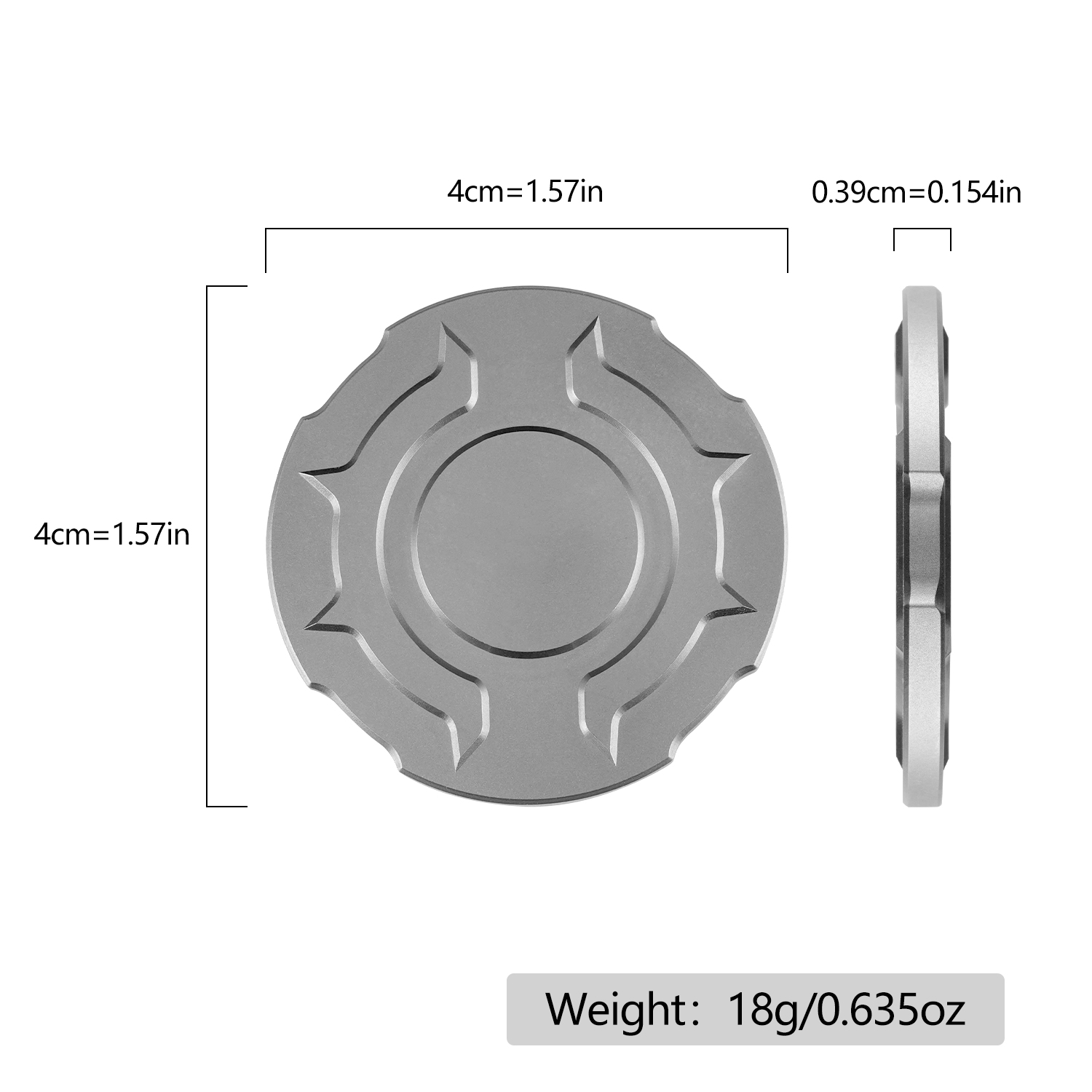 Titanium Alloy Poker Chip Fidg - огляд і ціна Edc Carry Coins