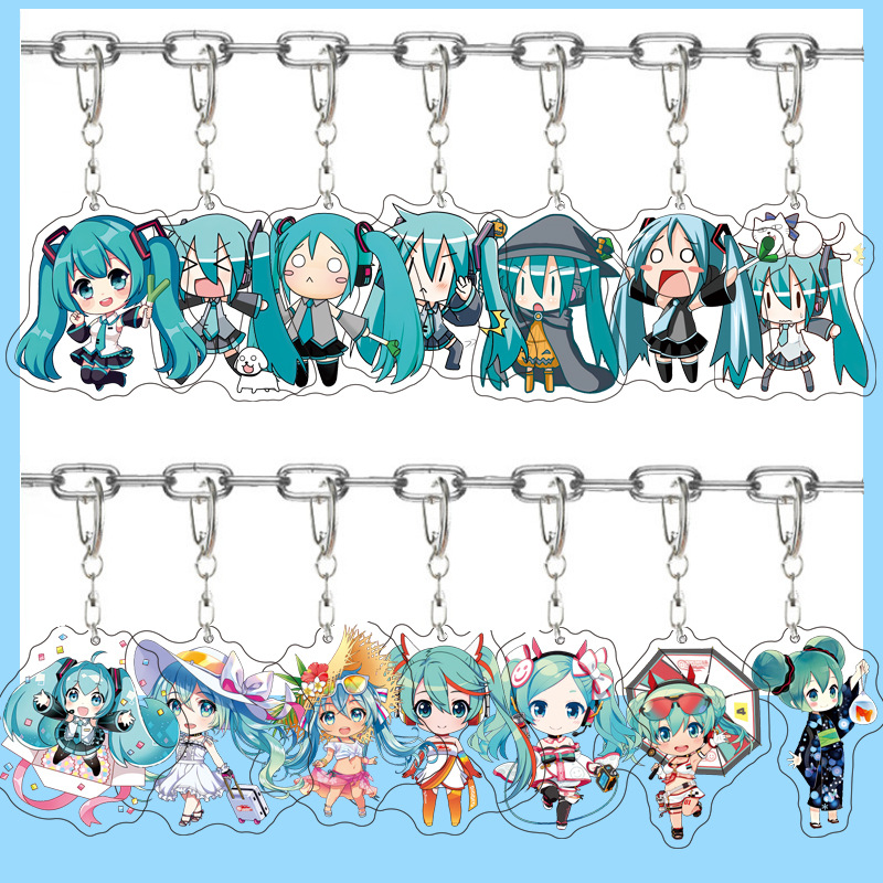 Hatsune Miku Anime Acrylic Cut - огляд і ціна Carabiner Keychain