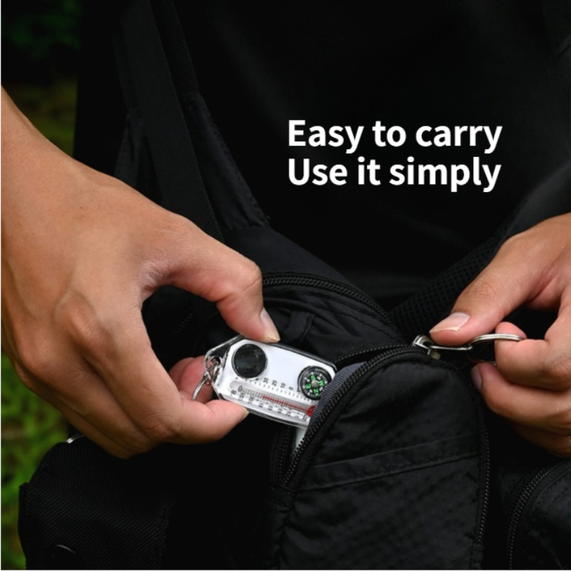 Mini Outdoor Survival Keychain - огляд і ціна Compass Keychain Mini